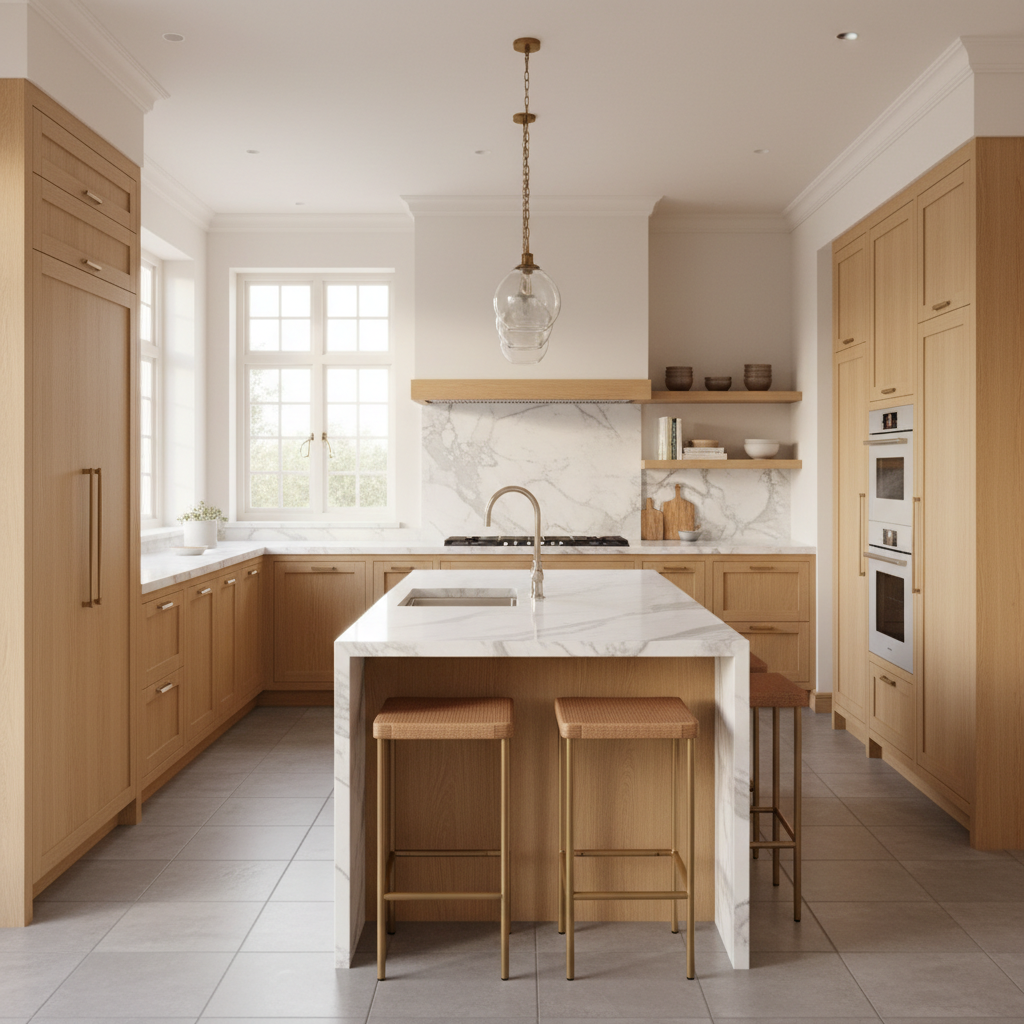 Luxury kitchen with integrated Miele appliances